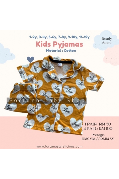 Pyjamas Love (Mustard)